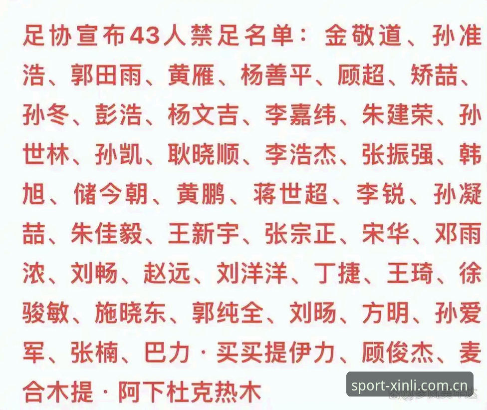 中国足协第三批禁足名单全面解析：17人终身禁赛背后的行业乱象与整顿深度